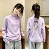 Camiseta Térmica de Forro Polar para Niñas, Camiseta de Manga Larga Cepillada para Niños Medianos y Mayores, Capa Interior Cálida, Nueva Llegada Otoño/Invierno, Camiseta Casual