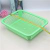 Cesta Rectangular para Verduras Almacenamiento Cesta de Almacenamiento para Lavar Verduras Cesta de Almacenamiento de Plástico Cesta para Frutas y Verduras Cesta Larga Marco Largo Pequeño