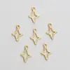 Cruzamento de Fronteira Ouro 14K Preenchido Pingente Único Peça de Flor em Forma de Leque Pingente de Forma Especial DIY Pulseira Colar Feito à Mão Pingente de Floco de Neve Acessórios de Joalheria