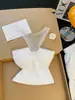 Top Corto Halter Sexy Caliente con Pedrería y Busto Acolchado Verano Nueva Llegada Elegante Adelgazante Camiseta sin Mangas Corta con Busto Acolchado