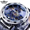 Reloj T-winner para Hombre Moda Casual Popular Strass Hueco Reloj Mecánico Manual