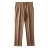 Pantalones Largos de Algodón Peinado Agiz Cómodos Transpirables Elásticos de Negocios para Otoño e Invierno de Gama Alta Rectos Versátiles Casuales para Hombre