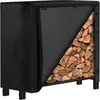 Estante para Leña de Tela Oxford 420D Cubierta para Fuego Chimenea Exterior Cubierta para Leña Cubierta Gruesa para Leña Cubierta Impermeable para Polvo