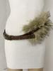 Cinturón de Piel de Conejo D.I.A Ootd Cinturón Peludo Transfronterizo Europeo y Americano Más Vendido Sexy Cinturón de Cintura para Chica Caliente Piel de Conejo Genuina Ancho