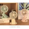 Novo ventilador de clipe de luz noturna retrô transfronteiriço com carregamento USB ventilador pequeno de mesa com clipe para dormitório estudantil escritório