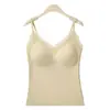 Nueva Camisola Térmica de Otoño/Invierno Sin Costuras de Sensación Cero Ajustada Ropa Interior Encaje Cuello en V Capa Base Superior Cómoda Agradable a la Piel Chaleco Interior