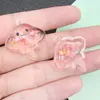 Mezcla de 10 Criaturas Marinas Transparentes Medusa Linda Pulpo Tortuga Colgante Cadena de Teléfono DIY Accesorios para Pendientes