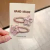 Accesorio Rosa Brillante de Diamante para el Cabello de Conejo para Niños, Lindo Pasador de Estrella de Lentejuelas, Goma para el Cabello para Niñas, Flequillo de Bebé
