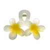 El Clip para el Cabello Doble de Frangipani Más Vendido de Amazon Clip para el Cabello con Flor de Gradiente de Caramelo Clip de Tiburón Femenino Accesorios para el Cabello Tocado