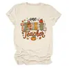 Una maestra agradecida Amazon wish estación independiente camiseta casual y elegante de mujer con cuello redondo y manga corta