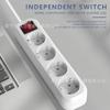 Comércio exterior Exportação Soquete Padrão Europeu Europeu 4-jack Cabo de extensão Placa de fiação com Fio Cross-border Power Strip