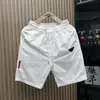 Pantalones cortos de seda helada de estilo europeo, pierna recta, frescos, de secado rápido para hombre, verano, finos, transpirables, versátiles, elegantes, shorts de playa