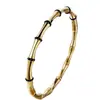 Pulsera Lisa de Acero de Titanio de Bambú Estilo Simple y Elegante Popular en Instagram Mismo Estilo Pulsera Sólida de Acero Inoxidable Venta al por Mayor