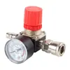 Válvula reguladora de pressão para compressor de ar, 120 PSI, três furos, quadrada, manômetro de ferro, acessório para bomba de ar, válvula redutora de pressão com manômetro, estilo alemão