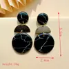 Brincos Criativos Artesanais de Argila Macia UV para Mulheres, Brincos de Nicho High-End, Tendência Estilo Escuro Pingentes de Orelha Pretos, Joias de Orelha de Argila