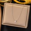Europa e Estados Unidos cross-border novo design ouro de alta qualidade 6-garra branco diamante pingente colar feminino verão clavícula corrente fabricantes atacado