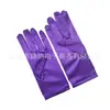 Vestido de Tarde de los 70 para Mujer Disfraz Color Sólido Corto Liso Satín Guantes de Satín Vestido de Novia Boda Fiesta Guantes para Mujer