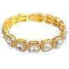 Amor Diamante Redondo Letra H Cadena Cubana Grande Diamantes Completos Tendencia hiphop Rap Traje Hip Hop Pulsera Joyería