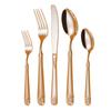 Set de Cuchillo y Tenedor de Lujo Ligero Transfronterizo con Relieve de Espiga de Trigo Cuchillo, Tenedor y Cuchara de Acero Inoxidable Juego de Cuatro Piezas Vajilla Occidental Herramientas para Comer Bistec