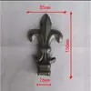 Acessórios para Cercas de Ferro Forjado Tubo Quadrado 25mm Flor de Ferro Decoração Luva de Guarda-Corpo Ponta de Lança Ponta de Lança Oca Decoração de Corrimão