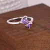 Anillo Ovalado Abierto con Diamantes, Chapado en Oro K, Joyería Versátil para el Día a Día para Mujeres, Disponible en Dos Colores, Anillo de Compromiso, Al por Mayor en Stock