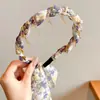 Faixa de cabeça Maillard estilo Chanel com coroa alta para mulheres, estilo retrô sofisticado, adequada para uso diário, acessório de elástico de cabelo que afina o rosto