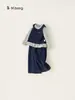 Conjunto Infantil You Bao Dobladillo de Encaje Camiseta Interior Pantalones Casuales Elegantes Ropa de Tres Piezas para Niñas