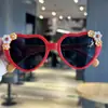 Gafas de Sol Lindas con Forma de Corazón para Niños, Gafas de Sol con Protección Solar, Visores Solares para Niños, Juguetes de Gafas de Dibujos Animados para Bebés Niñas