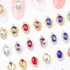 Adornos Pequeños para Uñas Ovalados de Cristal Diamante Adornos Color Multicolor Adornos para Uñas con Forma de Metal Accesorios para Uñas al Por Mayor