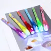 Luz Led Color UV Resaltador Incoloro Set de Cuatro Colores Bolígrafo Marcador Estudiante Modelo Divertido Popular Venta al por Mayor