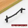 Alça em Forma de Galho Criativo Transfronteiriça para Pratos de Jantar, Alça de Galho de Árvore, Alça Simples para Gaveta e Porta de Armário, Alça Estilo Cobre Antigo, Sólida e Espessa