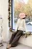 Suéter Feminino Kokai Rosa Macio Ceroso Imitação de Mohair Outono Inverno High-End Super Bonito Gola Redonda Solto Espessado