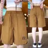 Pantalones Cortos de Verano Finos de Cinco Puntos Deportivos de Corte Holgado de Moda para Estudiantes Hombres Pantalones Cortos de Seda de Hielo para Uso en Exteriores Pantalones Cortos Casuales de Secado Rápido para Hombres