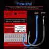Fluxo de luz azul vermelho embalagem farpado gancho de peixe corda gancho de pesca de artes de pesca atacado sub-linha de corda gancho de pesca
