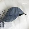 Sombrero de pescador con cordón de celebridad de Internet de diseño marca de moda femenina sombrero de vaquero lavado desgastado gorra con visera a prueba de sol para exteriores de otoño