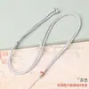 Cordón Plano de Nudo de 2 mm para Manualidades, Cera de Abeja de Cristal, Jade Hetian, Cordón para Joyería, Cordón con Colgante de Brújula Dorada Versátil para Manualidades