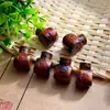 Madera de Azufaifo Rayada por Rayo Natural Talla Bolsa Tai Chi Bagua Accesorios DIY de Tres Vías, Cuentas Espaciadoras para Pulsera Hechas a Mano, Colgante al por Mayor