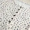 Pijama de una pieza con estampado jacquard de punto, de manga larga, cómodo, nuevo estilo Primavera/Verano 2026, venta al por mayor transfronteriza europea y americana, ropa para el hogar para mujer