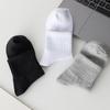 Meias Esportivas Curtas de Algodão Lisas para Homens, Meias de Cano Médio, Absorventes de Suor e Resistentes a Odores com Solas de Toalha