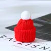 Directo de fábrica sombrero de lana tejido coreano accesorios decorativos de pompón de lana hechos a mano mini sombrero de Navidad al por mayor