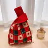 Bolsa Saco, Bolsa de Mão para Escritório, Bolsa de Lanche Fofa em Formato de Saco, Bolsa de Tricô Portátil para Sair, Bolsa de Palha de Novo Estilo