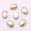 Brocas de Garra de Vidro Cristal 6x8 Formato Oval Brocas de Garra Costuradas à Mão Formato D para Sapatos Bolsas Chapéus Vestidos de Noiva Acessórios de Vestuário Joias DIY