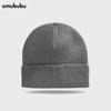 Comercio Exterior Amazon Gorro de Lana para Mujer Otoño e Invierno Cálido Combinable Coreano Protección para las Orejas Gorro de Punto Rostro Pequeño Dobladillo Color Sólido Frío