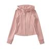 Sudadera con Capucha de Corte Tridimensional con Sentido del Diseño para Mujer Otoño 2024 Estilo Deportivo Americano Ajustado Chaqueta Cárdigan con Cremallera