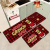 Alfombrilla de Cocina Navideña Absorbente Alfombrilla de Piso Absorbente de Aceite Juego de Alfombrillas Largas Antideslizantes Alfombrilla para Puerta de Entrada Venta al por Mayor Vestíbulo del Hogar
