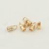 Cobre banhado a ouro real pulseira cadeia de couro corda pequena fivela de fechamento DIY fivela de fio universal clipe fivela acessórios de jóias