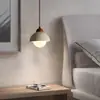 Lámpara colgante pequeña de mesita de noche estilo Bauhaus de mediados de siglo, nueva lámpara colgante vintage de madera maciza para entrada de casa rural y pasillo, arte en hierro