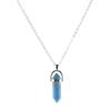 Punta de Bala Multicolor Opcional Ágata Cristal Joyería Columna Hexagonal Ferry del Alma Colgante de Punta de Bala Collar para Suéter