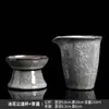 Taza Maestra Flor de Hielo Negra Taza Individual con Diseño de Esmalte Abierto, Taza de Té Personal de Cerámica Kung Fu de Gama Alta para Beber Té