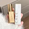 CACE tubo pequeño dorado labial mate barro suave niebla sedosa baja saturación color café con leche versátil blanco natural brillo de labios para estudiante